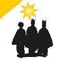 Neben dem Text "Nicht alle Helden targen ein Cape! Oder vielleicht doch?" sind die Siluetten der Heiligen drei Könige mit einem Stern zu sehen. Im Schattenriss sind die Umhänge/Caps gut zu erkennen.